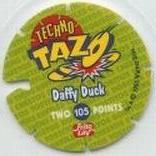1995 Frito-Lay Looney Tunes Techno Tazos #105 Daffy Duck Back