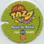 1995 Frito-Lay Looney Tunes Techno Tazos #107 Marvin The Martian Back