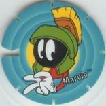 1995 Frito-Lay Looney Tunes Techno Tazos #107 Marvin The Martian Front