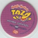 1996 Frito-Lay The Simpsons Magic Motion Tazos #147 Homer Simpson Back