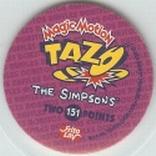 1996 Frito-Lay The Simpsons Magic Motion Tazos #151 The Simpsons Back