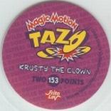 1996 Frito-Lay The Simpsons Magic Motion Tazos #153 Krusty The Clown Back