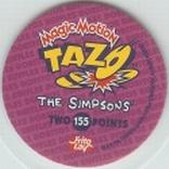 1996 Frito-Lay The Simpsons Magic Motion Tazos #155 The Simpsons Back