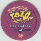 1996 Frito-Lay The Simpsons Magic Motion Tazos #162 Lisa Simpson Back