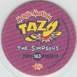 1996 Frito-Lay The Simpsons Magic Motion Tazos #163 The Simpsons Back