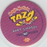 1996 Frito-Lay The Simpsons Magic Motion Tazos #167 Bart Simpson Back