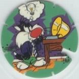 1996 Frito-Lay Looney Tunes Time Warp Techno Tazos #203 Thomas Edison Front