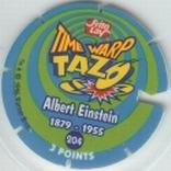 1996 Frito-Lay Looney Tunes Time Warp Techno Tazos #204 Albert Einstein Back