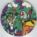 1996 Frito-Lay Looney Tunes Time Warp Techno Tazos #206 Isaac Newton Front