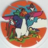 1996 Frito-Lay Looney Tunes Time Warp Techno Tazos #208 Orville & Wilbur Wright Front