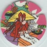 1996 Frito-Lay Looney Tunes Time Warp Techno Tazos #211 Confucius Front