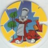 1996 Frito-Lay Looney Tunes Time Warp Techno Tazos #212 Ned Kelly Front