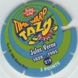1996 Frito-Lay Looney Tunes Time Warp Techno Tazos #219 Jules Verne Back
