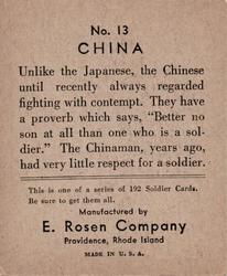 1932 E. Rosen Soldiers #13 China Back