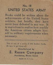 1932 E. Rosen Soldiers #18 United States Back