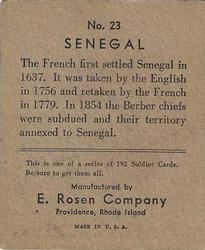 1932 E. Rosen Soldiers #23 Senegal Back