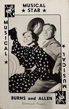 1938 Movie Millions #NNO George Burns / Gracie Allen Front