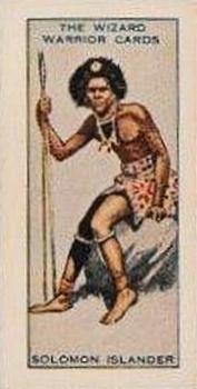1928 D.C. Thomson The Wizard Warrior Cards (Dominoes back) #5/4 Solomon Islander Front