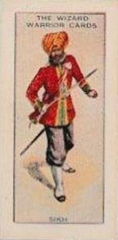 1928 D.C. Thomson The Wizard Warrior Cards (Dominoes back) #6/0 Sikh Front