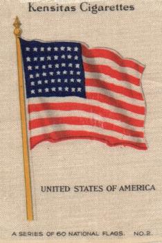1934 Wix/Kensitas National Flags Silks #2 United States of America Front