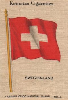 1934 Wix/Kensitas National Flags Silks #4 Switzerland Front