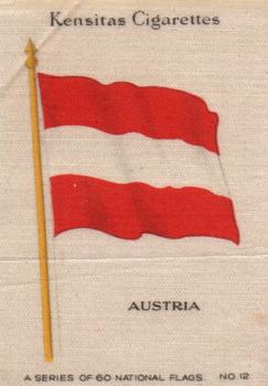 1934 Wix/Kensitas National Flags Silks #12 Austria Front