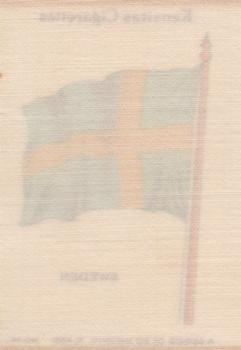 1934 Wix/Kensitas National Flags Silks #14 Sweden Back