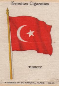 1934 Wix/Kensitas National Flags Silks #17 Turkey Front