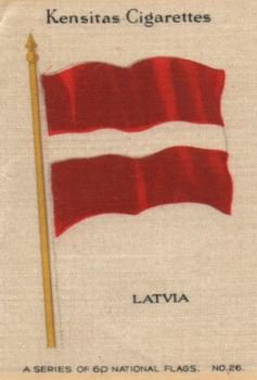 1934 Wix/Kensitas National Flags Silks #26 Latvia Front