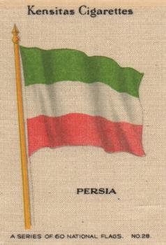 1934 Wix/Kensitas National Flags Silks #28 Persia Front