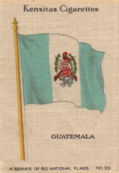 1934 Wix/Kensitas National Flags Silks #33 Guatemala Front