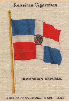 1934 Wix/Kensitas National Flags Silks #34 Dominican Republic Front