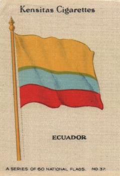 1934 Wix/Kensitas National Flags Silks #37 Ecuador Front