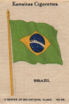 1934 Wix/Kensitas National Flags Silks #38 Brazil Front