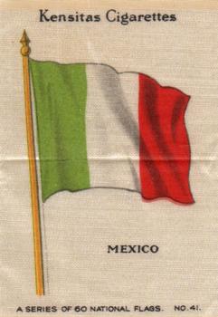 1934 Wix/Kensitas National Flags Silks #41 Mexico Front