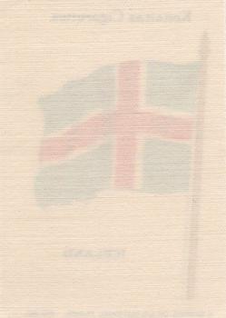 1934 Wix/Kensitas National Flags Silks #42 Iceland Back