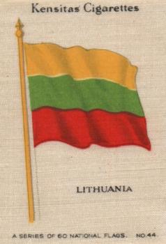 1934 Wix/Kensitas National Flags Silks #44 Lithuania Front