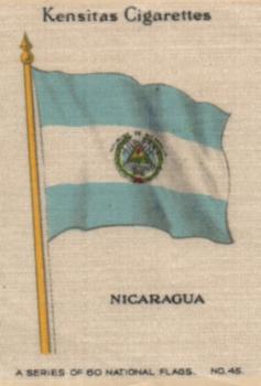1934 Wix/Kensitas National Flags Silks #45 Nicaragua Front