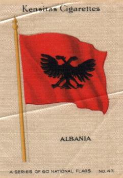 1934 Wix/Kensitas National Flags Silks #47 Albania Front