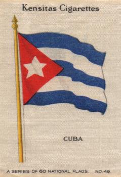 1934 Wix/Kensitas National Flags Silks #49 Cuba Front