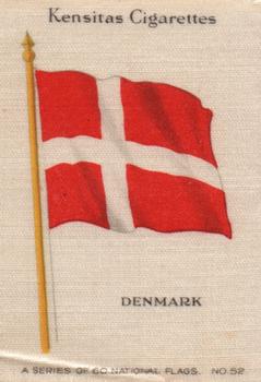 1934 Wix/Kensitas National Flags Silks #52 Denmark Front