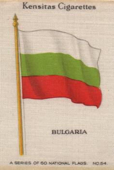 1934 Wix/Kensitas National Flags Silks #54 Bulgaria Front
