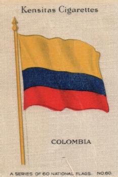 1934 Wix/Kensitas National Flags Silks #60 Colombia Front
