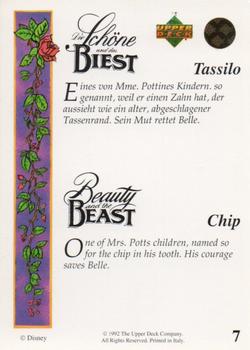 1992 Upper Deck Beauty and the Beast (English/German) #7 Chip Back