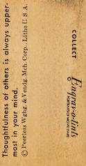 1940-59 Peerless Engrav-o-tints #NNO Dinah Shore Back