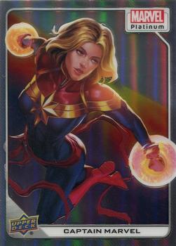 2023 Upper Deck Marvel Platinum - Rainbow #15 Captain Marvel Front