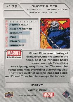 2023 Upper Deck Marvel Platinum - Rainbow #179 Ghost Rider Back