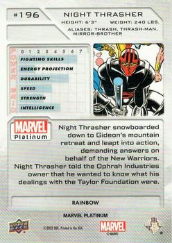 2023 Upper Deck Marvel Platinum - Rainbow #196 Night Thrasher Back