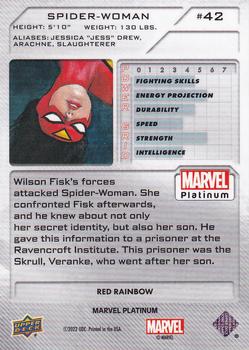 2023 Upper Deck Marvel Platinum - Red Rainbow #42 Spider-Woman Back
