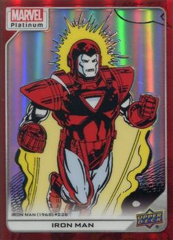 2023 Upper Deck Marvel Platinum - Red Rainbow #123 Iron Man Front